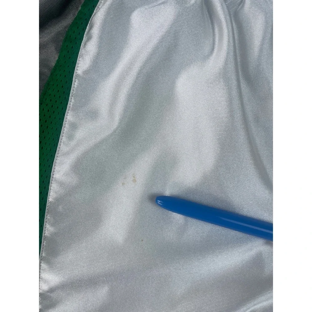 Nike Boys Large 14-16 Basketball Shorts White Green Grey Mesh Athletic VINTAGE